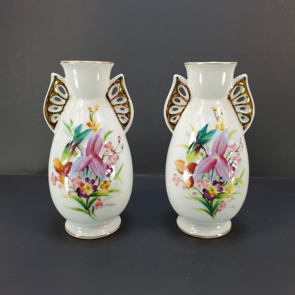 Accents Vintage Ucagco Floral Ceramic Vases Poshmark